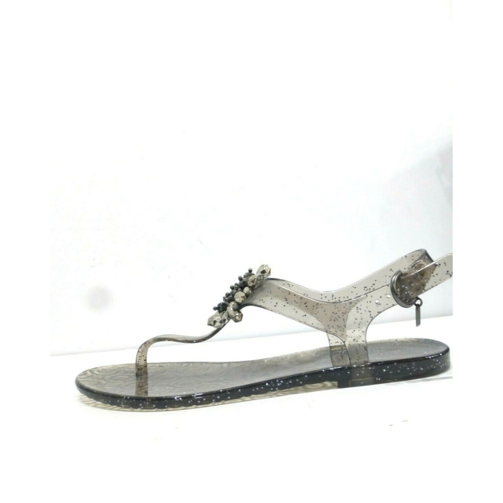 Coach Gray Hilda Glitter Jelly Sandals